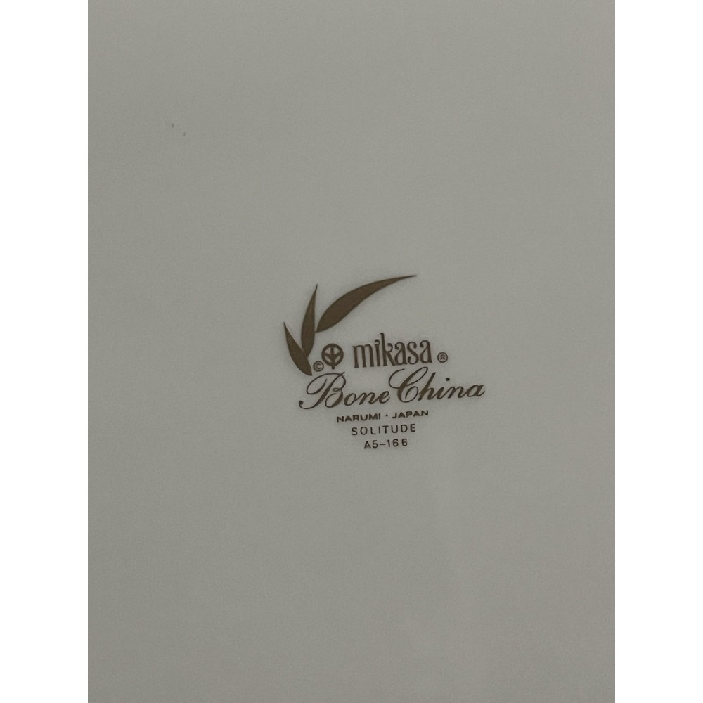 MIKASA China‎ SOLITUDE Platinum Narumi Japan Hourglass Platter 10.5"x14.75" MCM - Picture 3 of 4